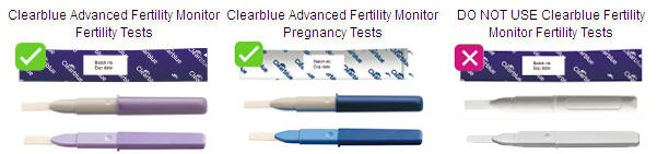 Différence entre les sticks de test clearblue monitor