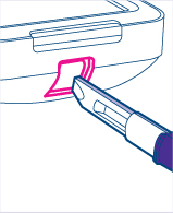 Insertion stick dans le clearblue moniteur de fertilité
