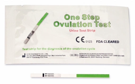 Exemple de test d'ovulation en bandelette